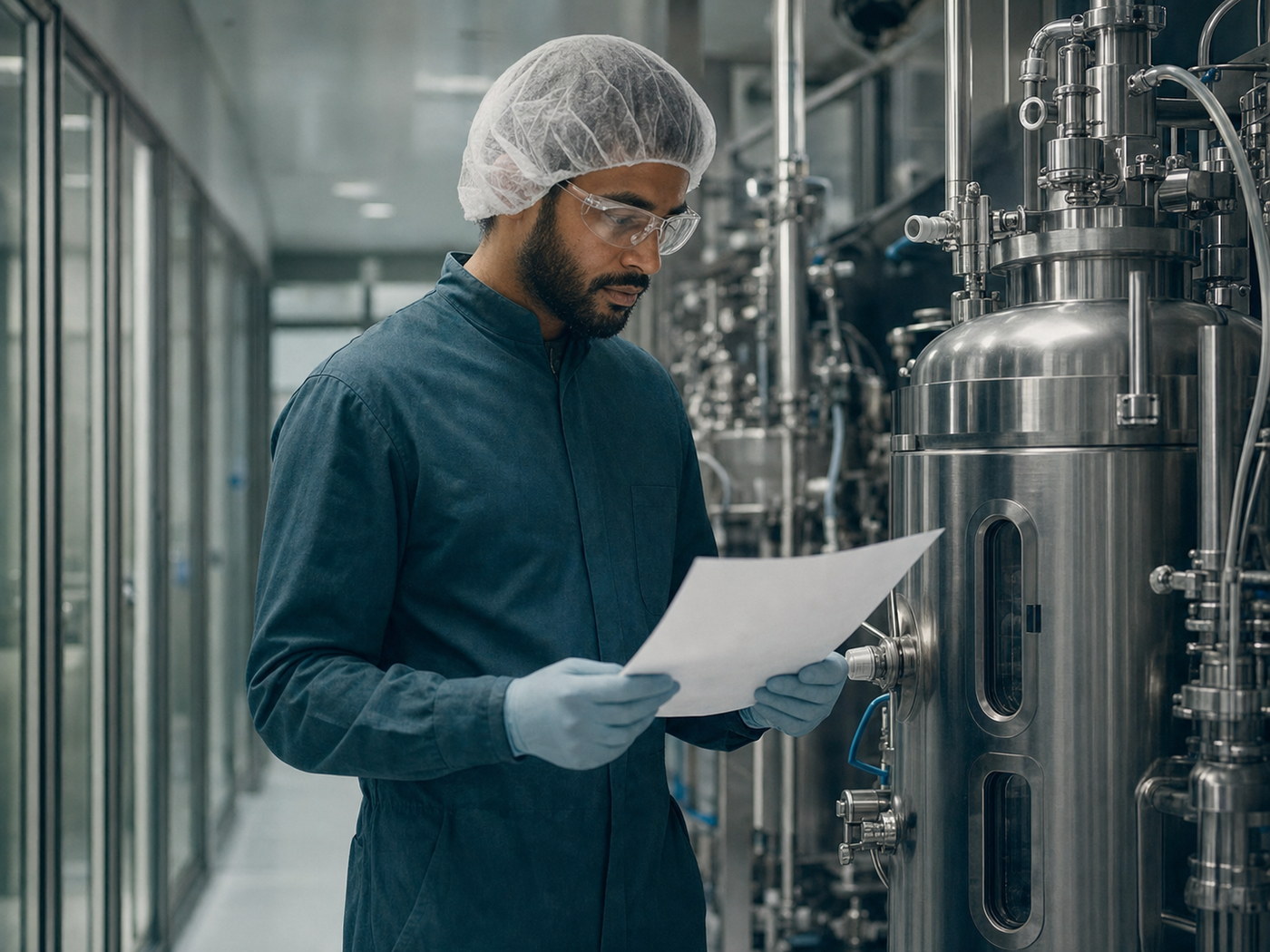 Life sciences professional working in a regulated laboratory